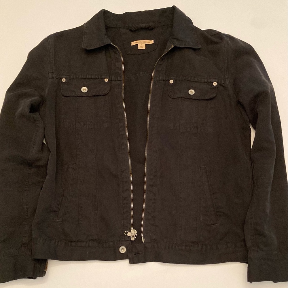 John Varvatos - Zip Front Black Jacket - Large